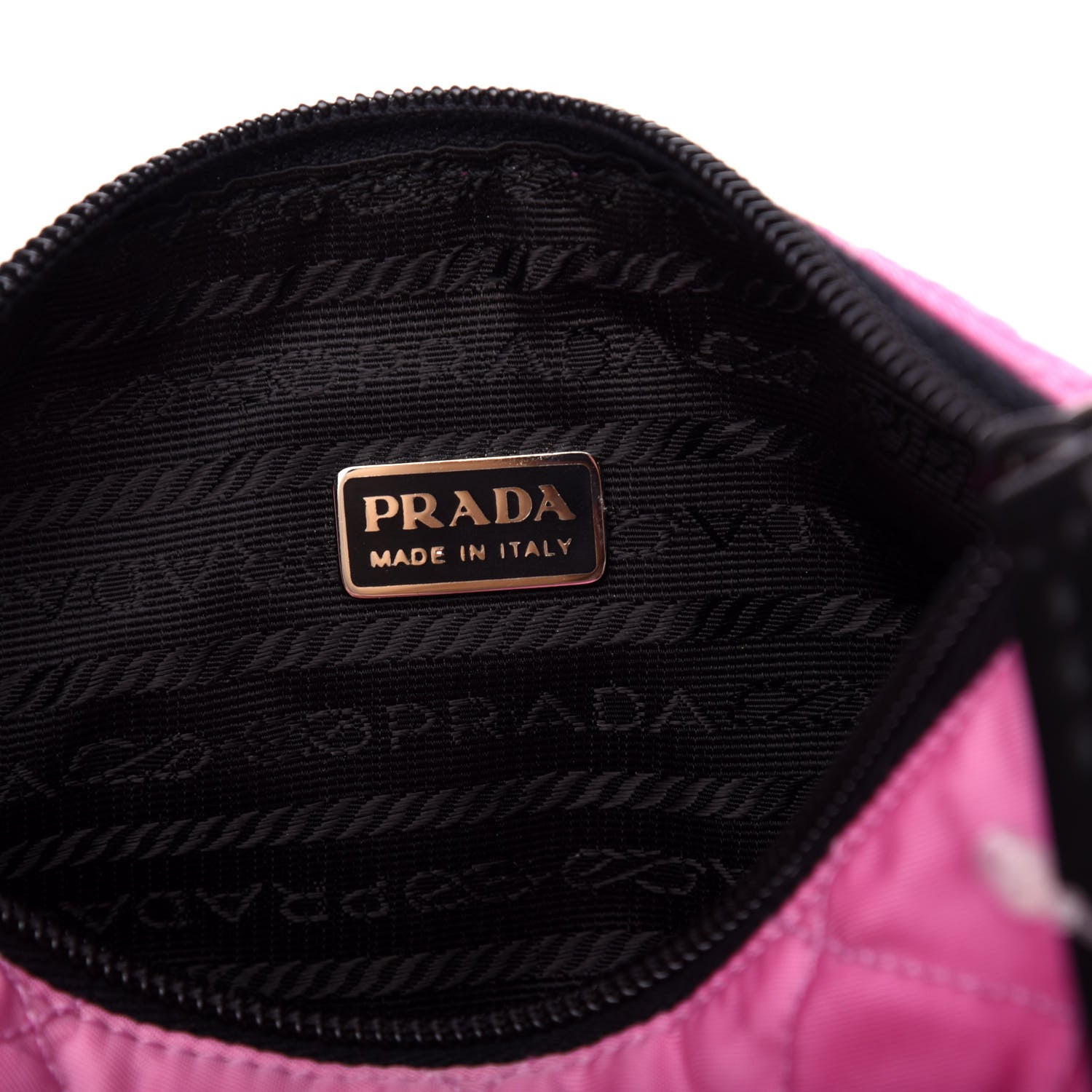 Prada Tessuto Nylon Quilted Necessaire Pouch Begonia 6 of 6