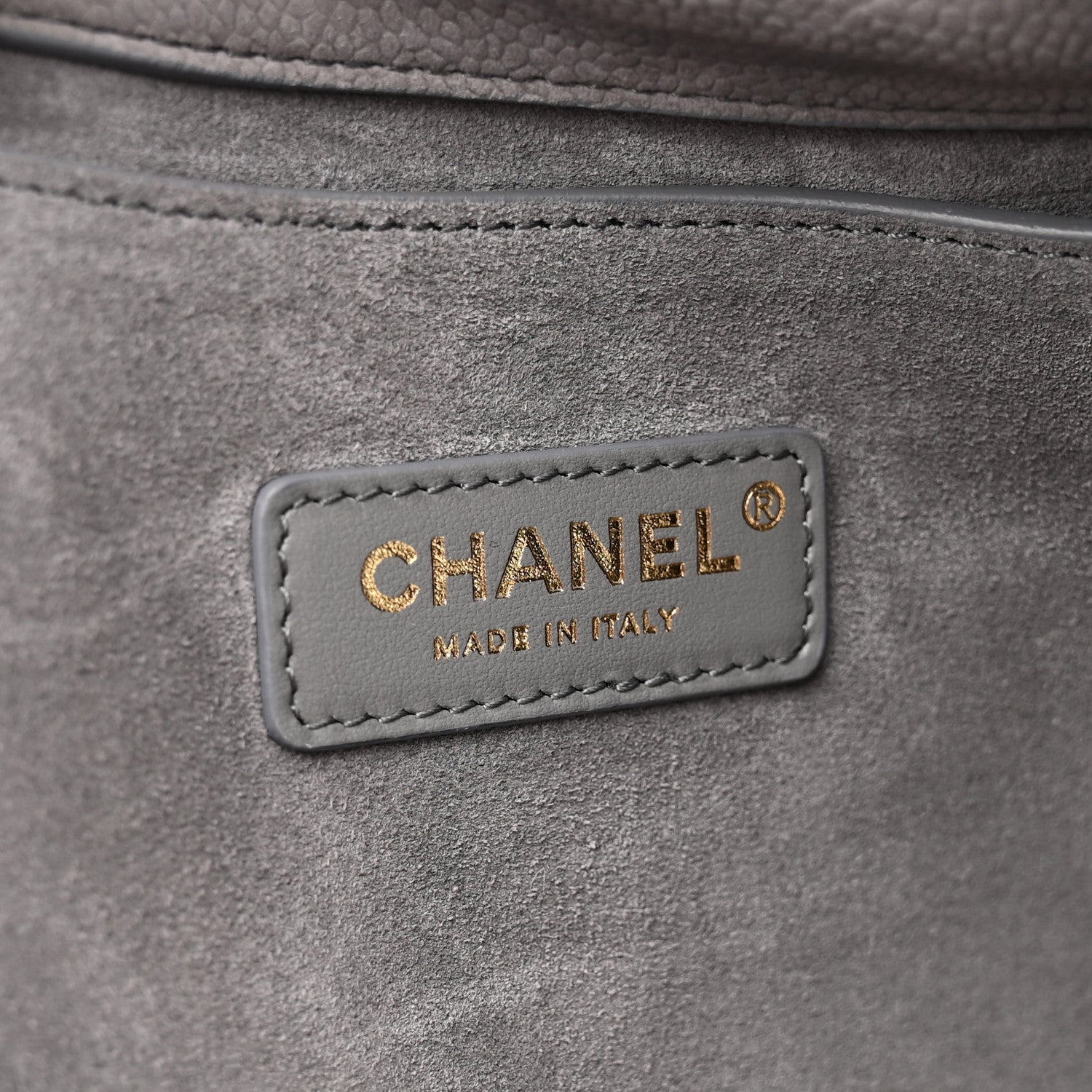 Chanel Grained Nubuck Caviar Quilted Large Shopping Bag Grey 7 of 13