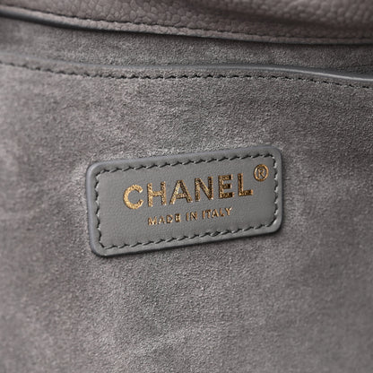 Chanel Grained Nubuck Caviar Quilted Large Shopping Bag Grey 7 of 13
