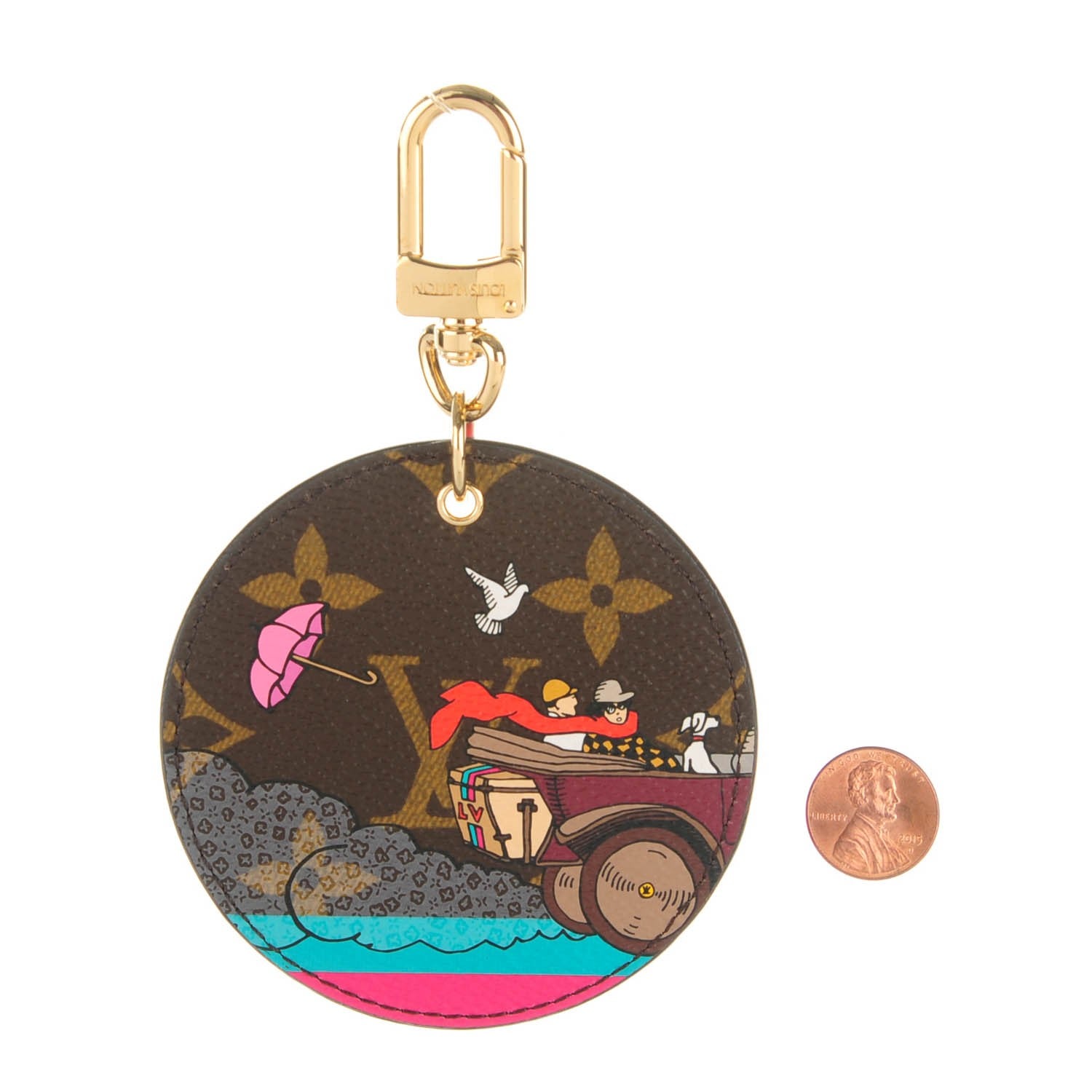 Louis Vuitton Monogram 2015 Christmas Animation Bag Charm Key Ring 2 of 6