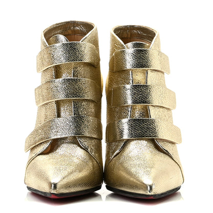 Christian Louboutin Calf Lame Tweed Triniboot 100 Booties 37 Platine 3 of 13