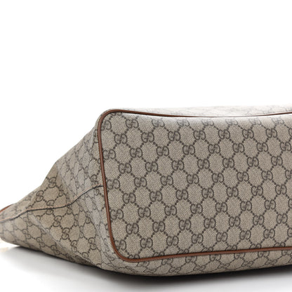 Gucci Soft GG Supreme Monogram Medium Crossbody Tote Beige Cuir 8 of 9