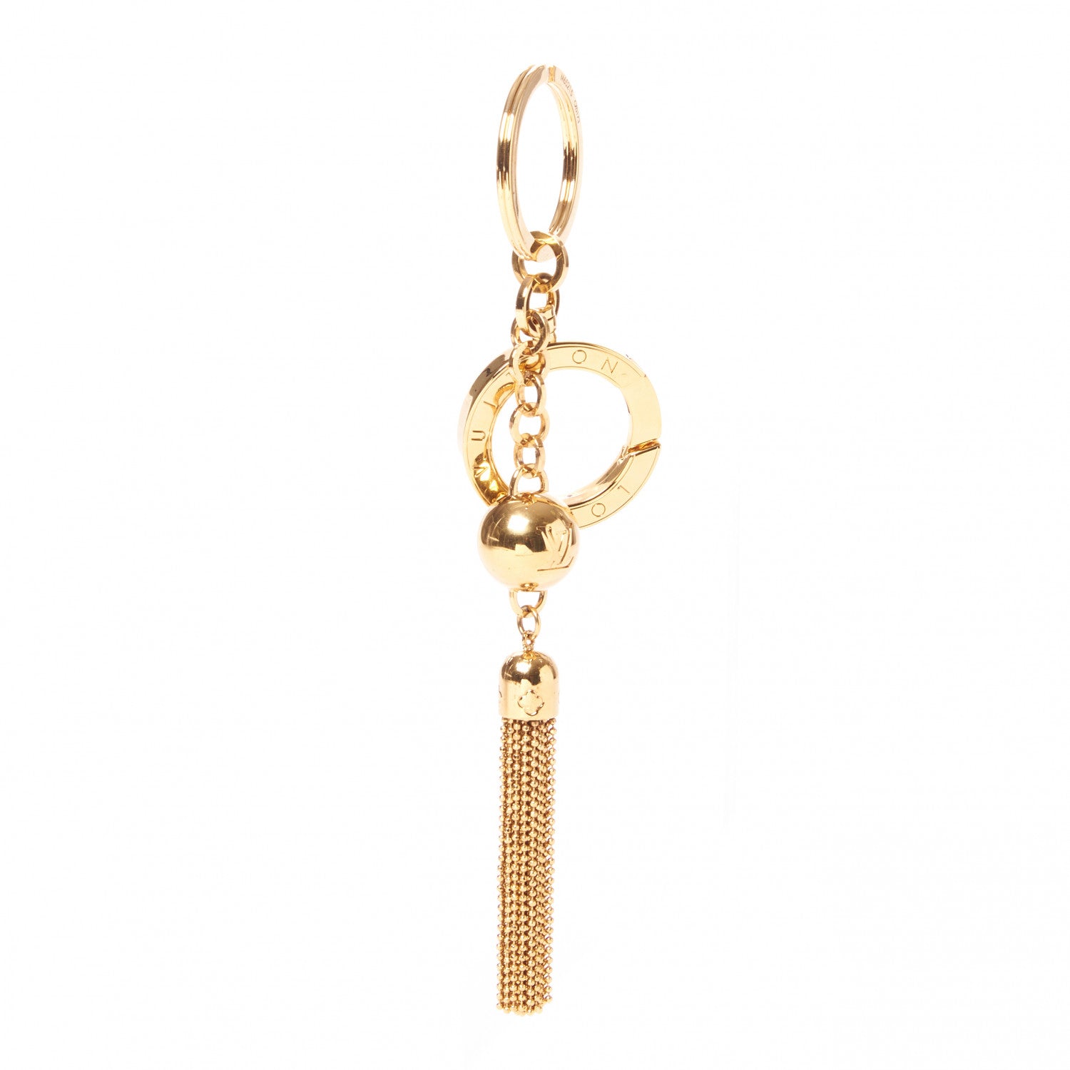 Louis Vuitton Goldtone Swing Key Holder and Bag Charm 1 of 3