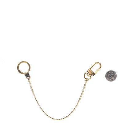 Louis Vuitton Metal Pochette Extender Key Ring Chain Gold 2 of 5