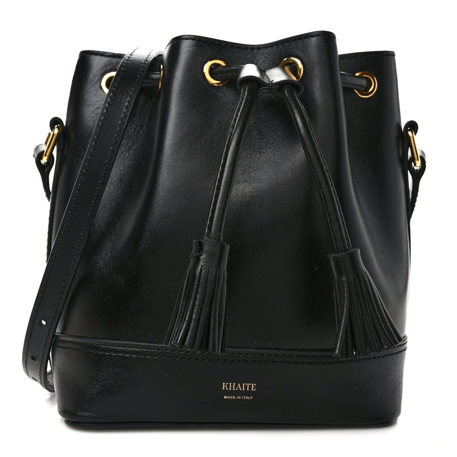 Khaite Calfskin Cecilia Small Bucket Bag Black 1 of 10
