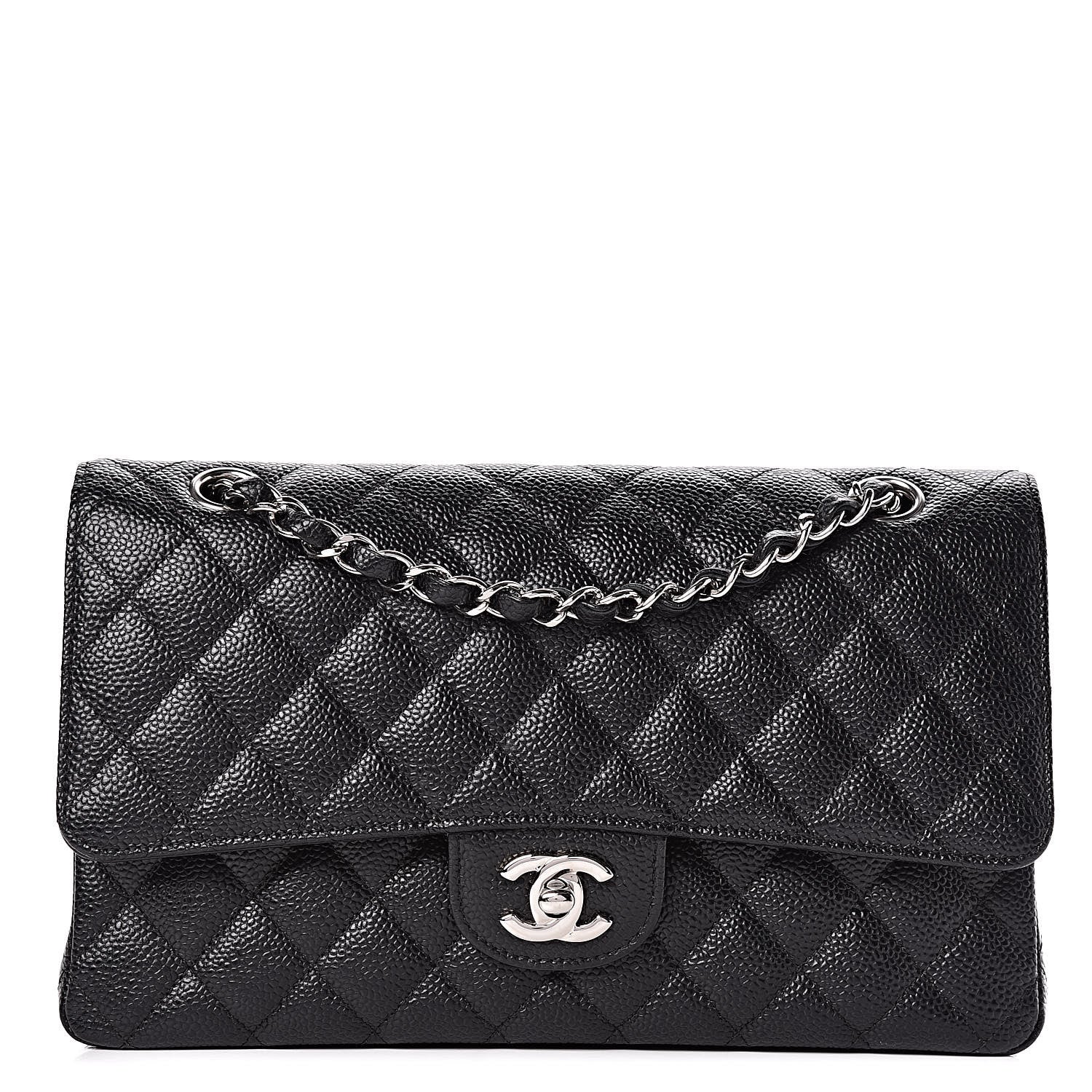 Chanel Caviar Quilted Medium Double Flap Black 1 of 11