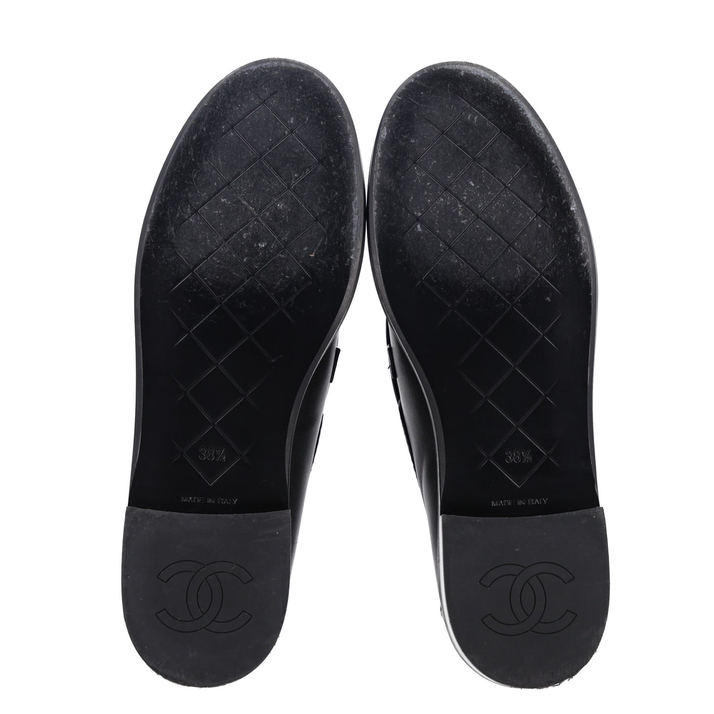 Lambskin Quilted CC Turnlock Loafers 38.5 Black