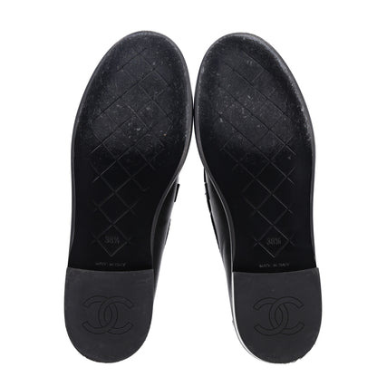 Chanel Lambskin Quilted CC Turnlock Loafers 38.5 Black 6 of 8