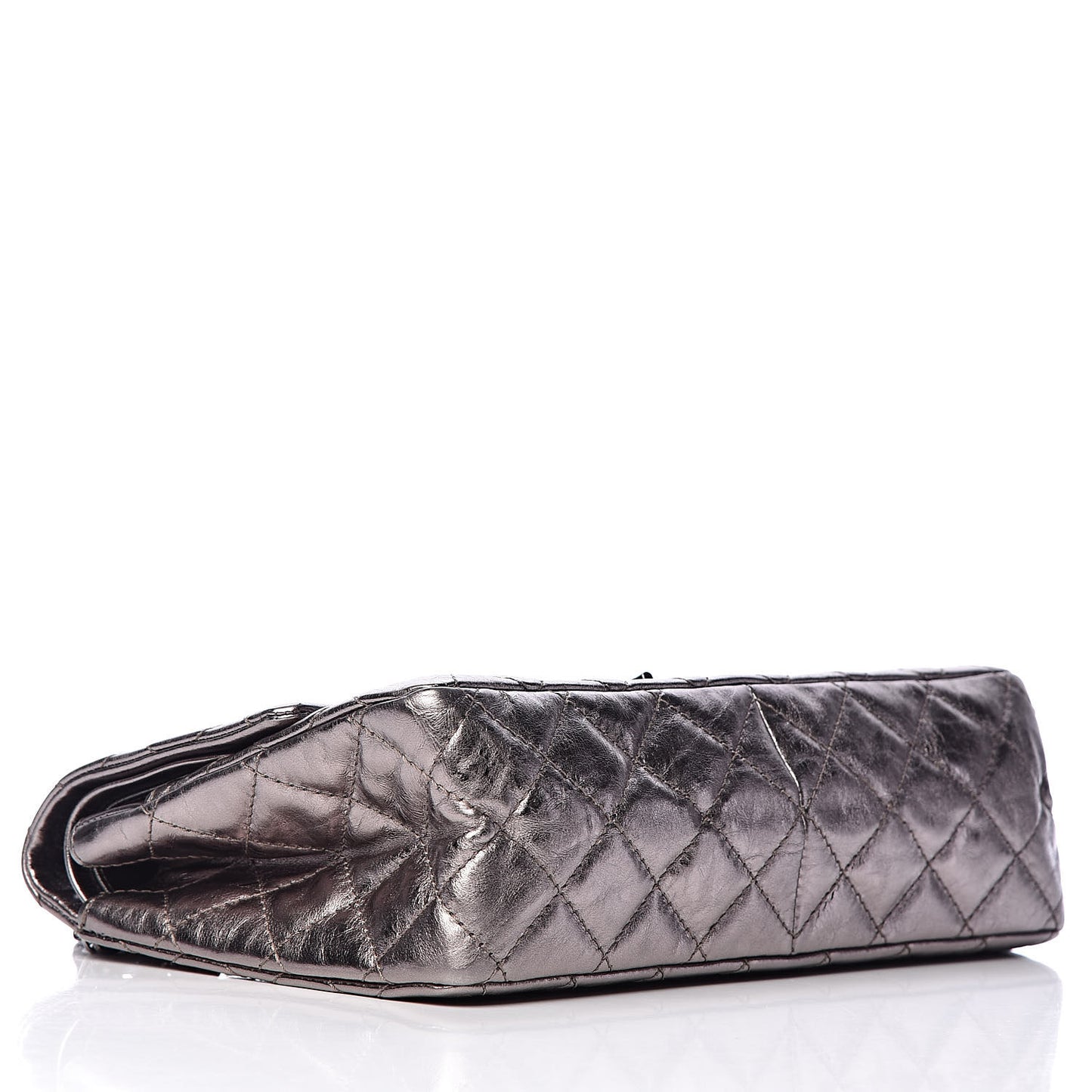Metallic Aged Calfskin Quilted 2.55 Reissue 226 Silver