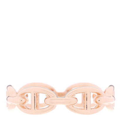 Hermes 18K Rose Gold PM Chaine d'Ancre Enchainee Ring 58 8.25 1 of 7
