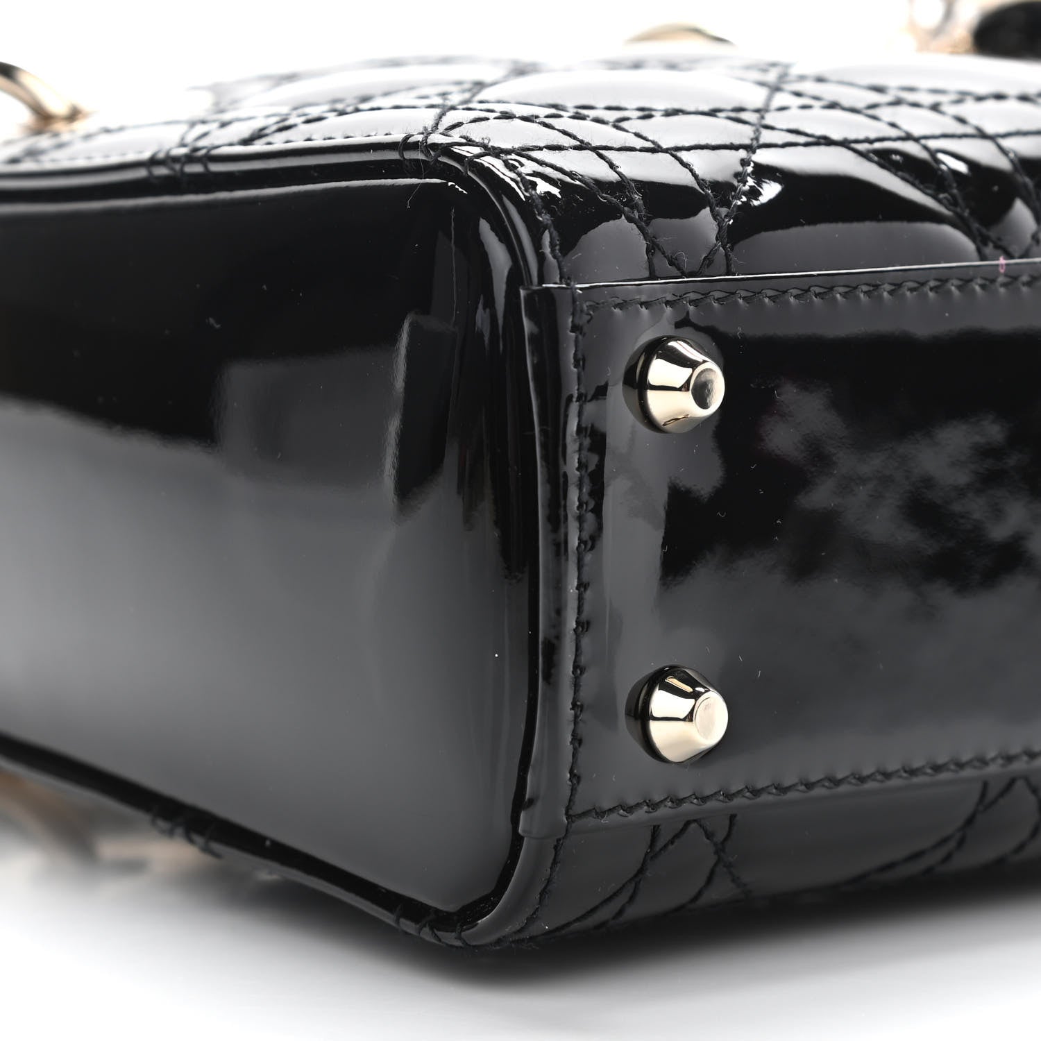 Christian Dior Patent Cannage Mini Lady Dior Black 7 of 9