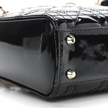 Christian Dior Patent Cannage Mini Lady Dior Black 7 of 9