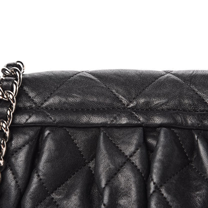 Chanel Washed Lambskin Quilted Medium Chain Around Messenger Black 10 of 15