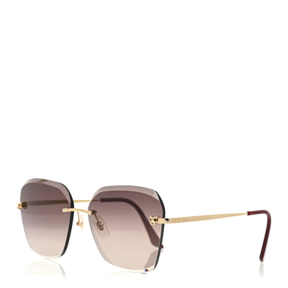 Cartier Metal Panthere De Cartier Sunglasses CT0147S Gold Red 1 of 7