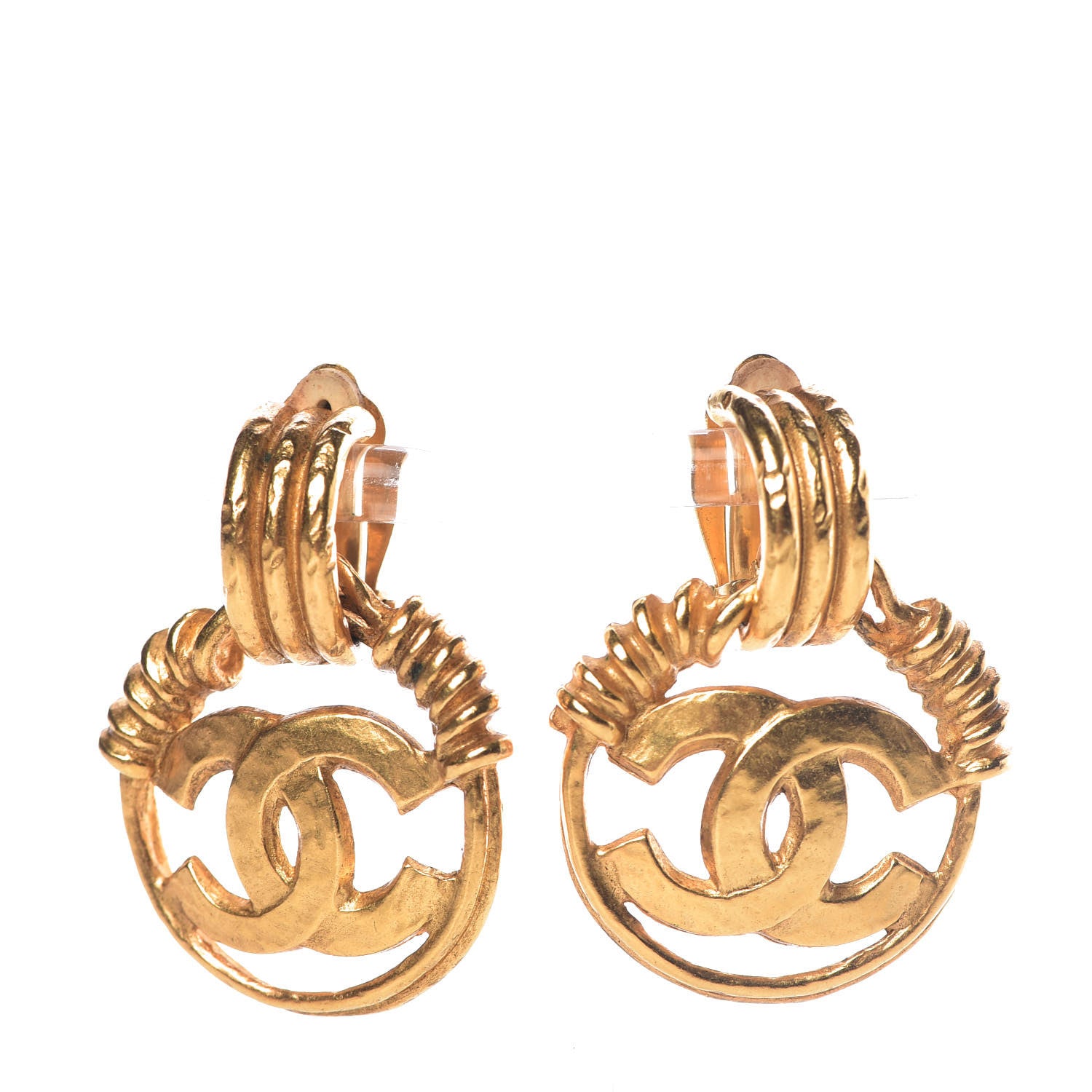 Chanel CC Clip On Earrings Gold 1 of 4