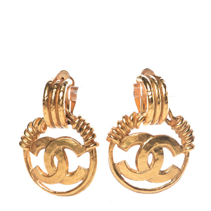 Chanel CC Clip On Earrings Gold 1 of 4