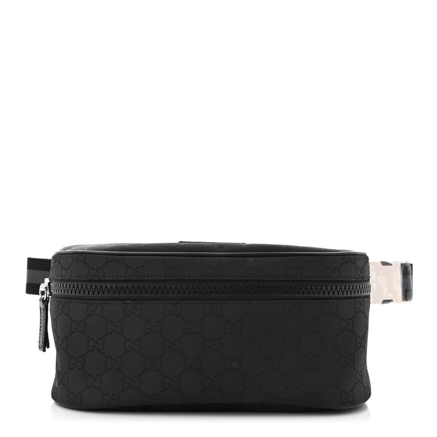 Nylon Monogram Fanny Pack Belt Bag Black
