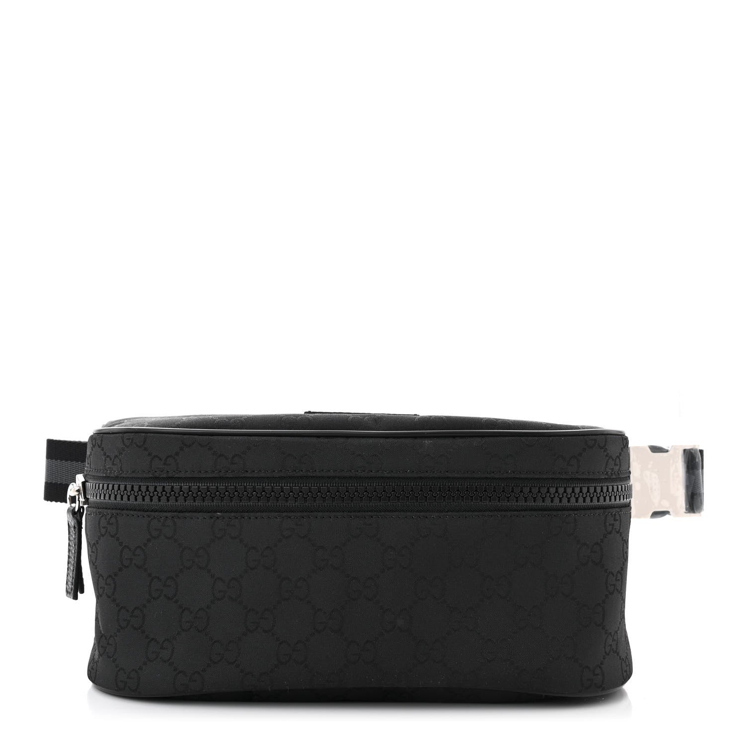 Gucci Nylon Monogram Fanny Pack Belt Bag Black 1 of 10