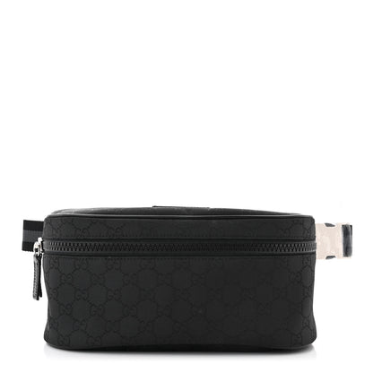 Gucci Nylon Monogram Fanny Pack Belt Bag Black 1 of 10