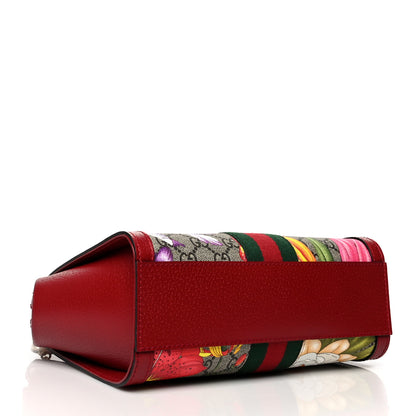 Gucci GG Supreme Monogram Flora Web Small Ophidia Tote Bag Red 4 of 11