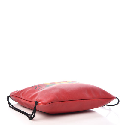 Gucci Calfskin Mens Logo Drawstring Backpack Red 5 of 12