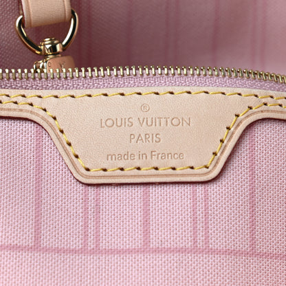 Louis Vuitton Damier Azur Neo Neverfull MM Rose Ballerine 7 of 10