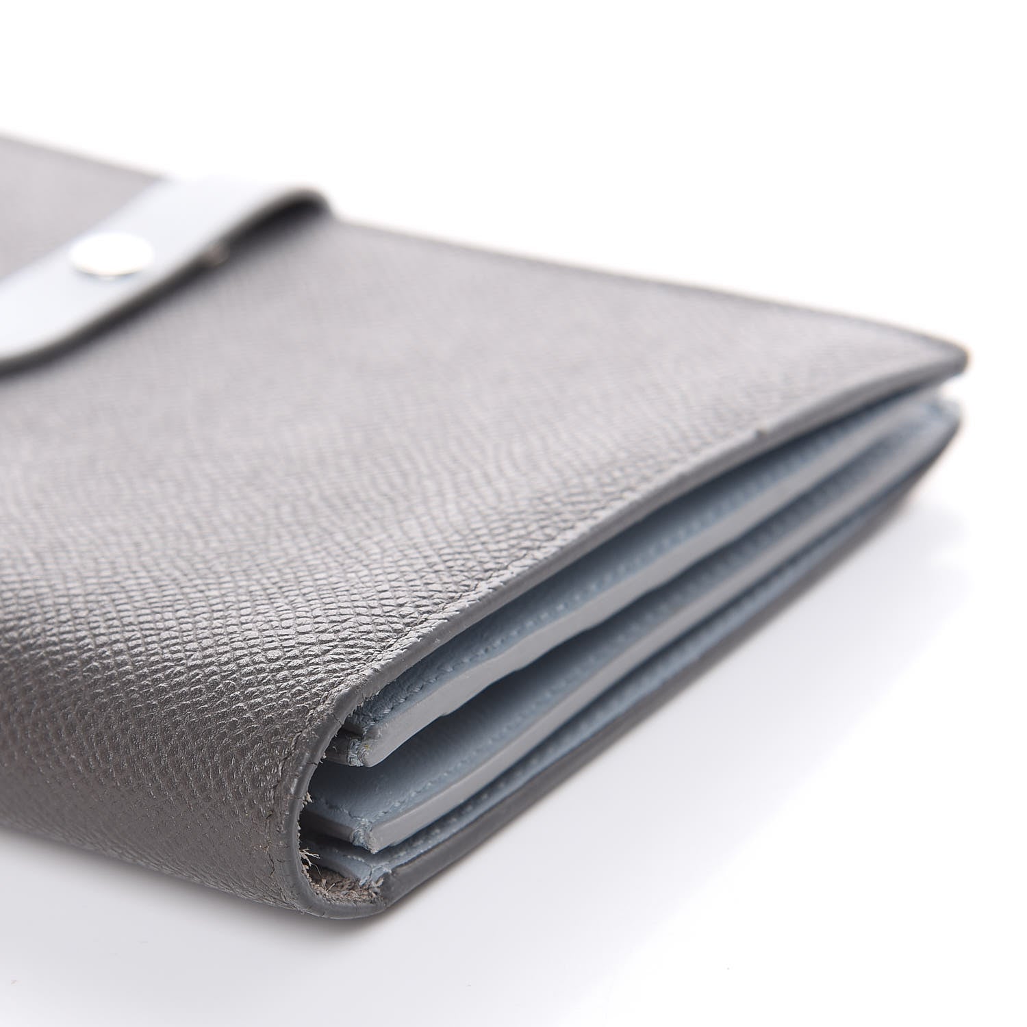 Celine Grained Calfskin Large Multifunction Strap Wallet Pebble Mineral 9 of 14