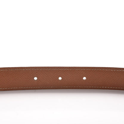 Hermes Box Courchevel 24mm Constance Belt 80 Black Gold 6 of 9