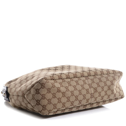 Gucci Monogram Medium Horsebit Chain Hobo Brown 4 of 9