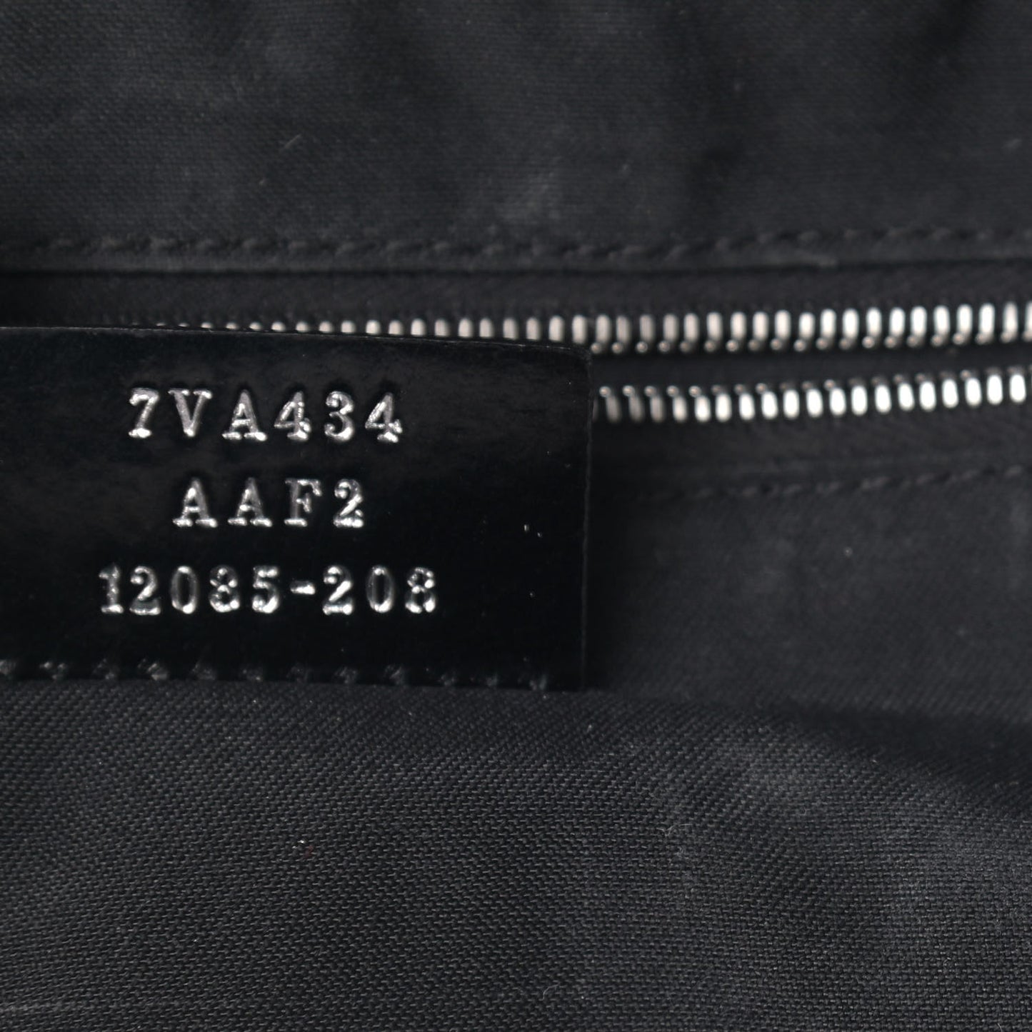 Vitello Catalan Mirror FF 1974 Embossed Belt Bag Argento