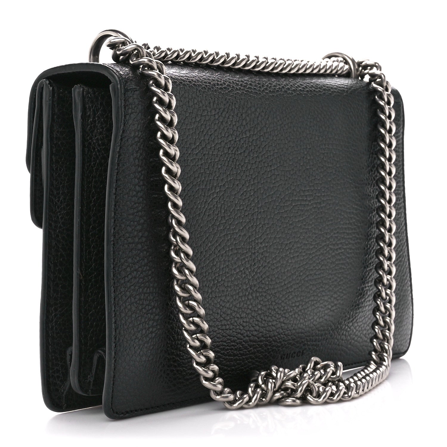 Gucci Pebbled Calfskin Small Dionysus Shoulder Bag Black 3 of 14