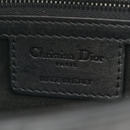 Christian Dior Calfskin Embossed Oblique Saddle Bag Black 6 of 11