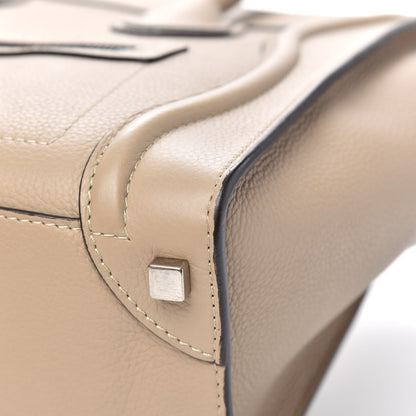 Celine Drummed Calfskin Micro Luggage Dune 12 of 13