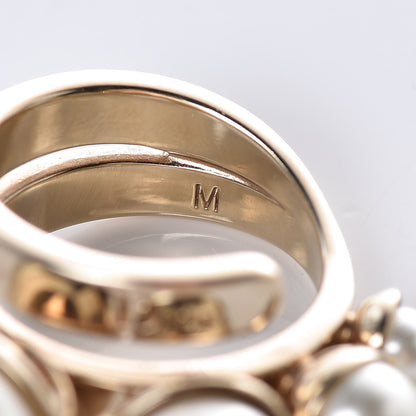 Christian Dior Pearl Perles Ring M Light Gold 5 of 6