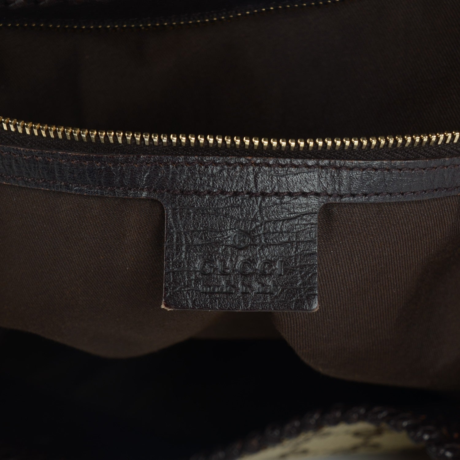 Gucci Monogram Large Horsebit Chain Hobo Dark Brown 5 of 7