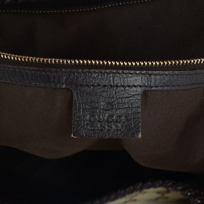 Gucci Monogram Large Horsebit Chain Hobo Dark Brown 5 of 7
