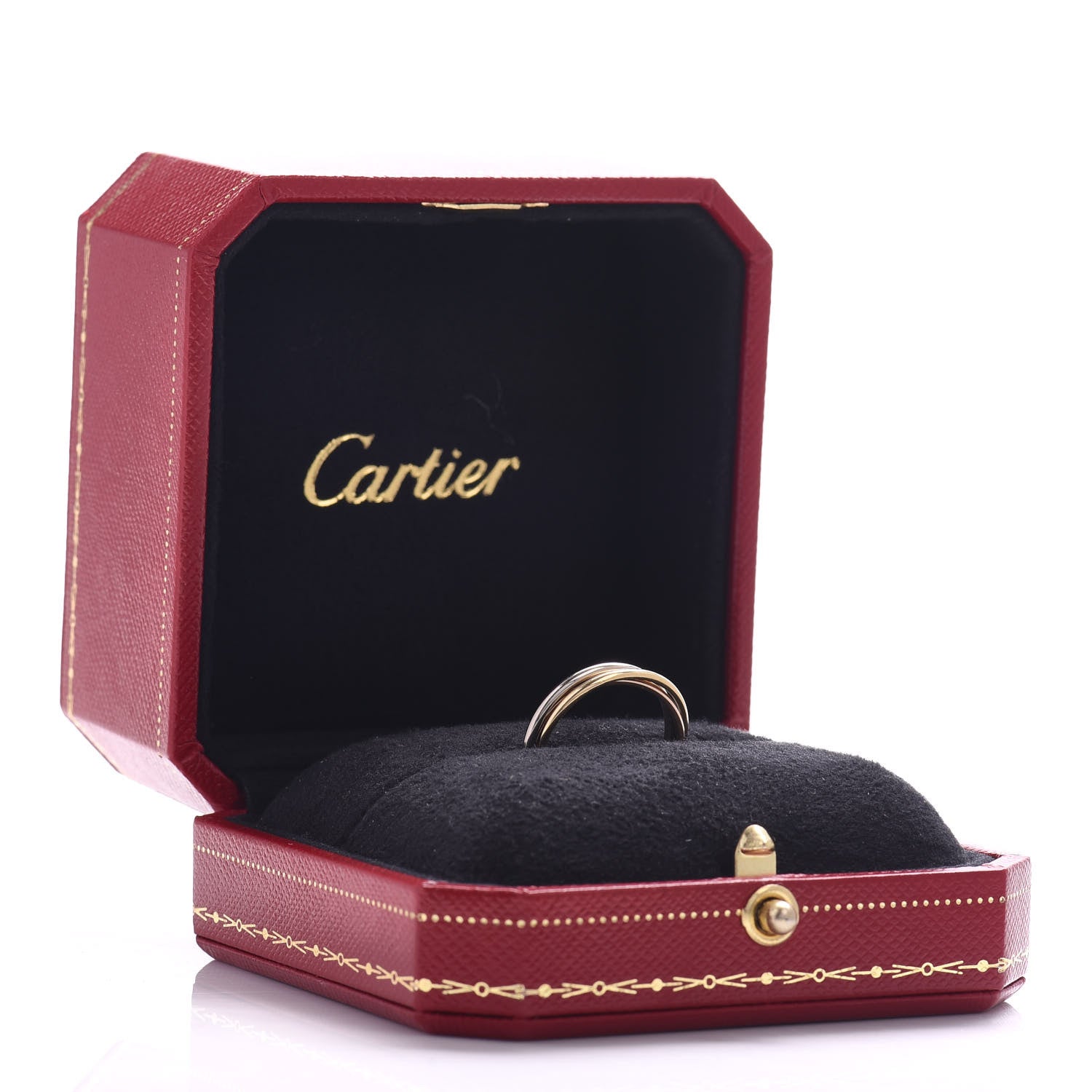 Cartier 18K Pink Yellow White Gold Extra Small Trinity Ring 51 5.75 5 of 5