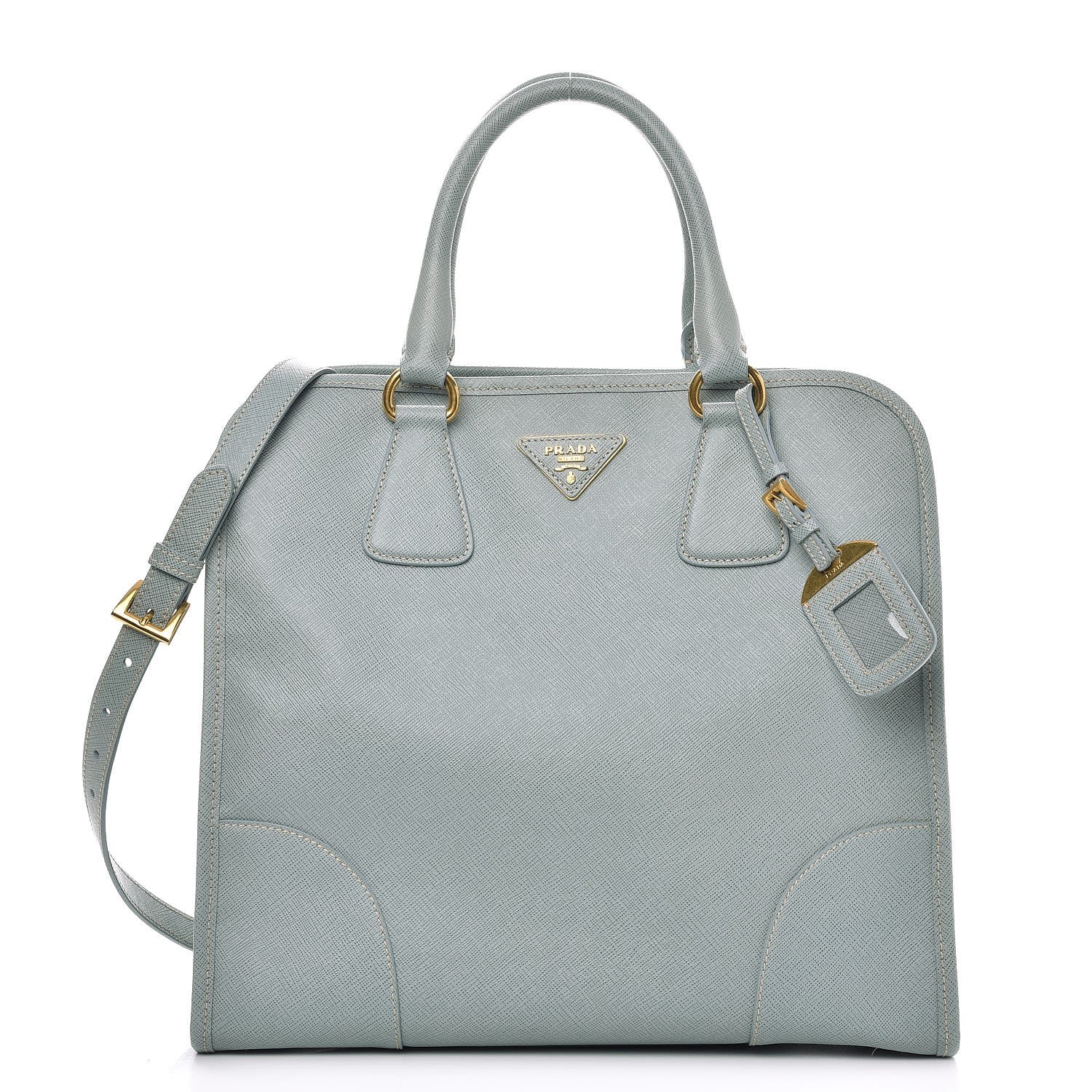 Prada Saffiano Lux Shopping Tote Lago 1 of 12