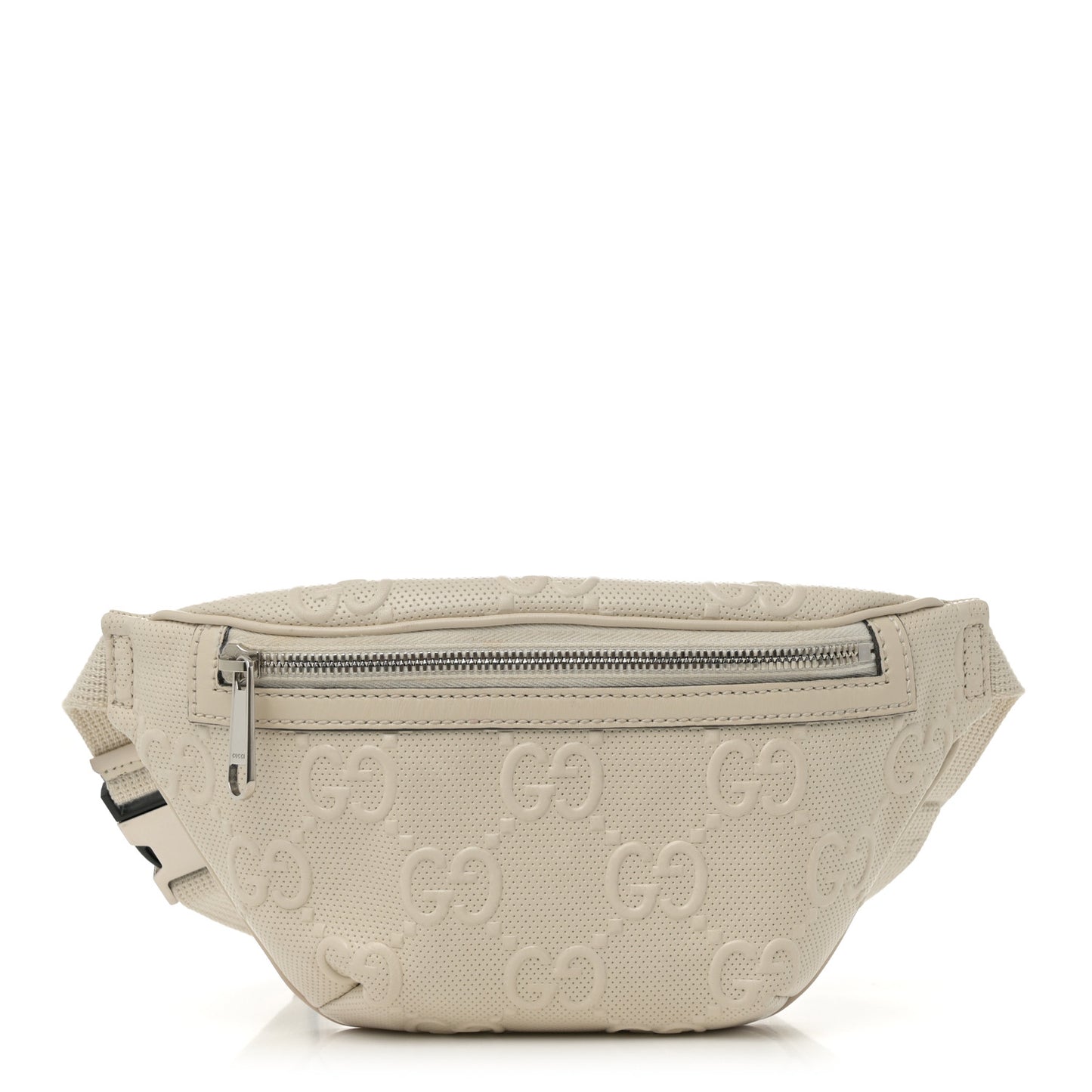 Calfskin GG Tennis Embossed Belt Bag Mystic White