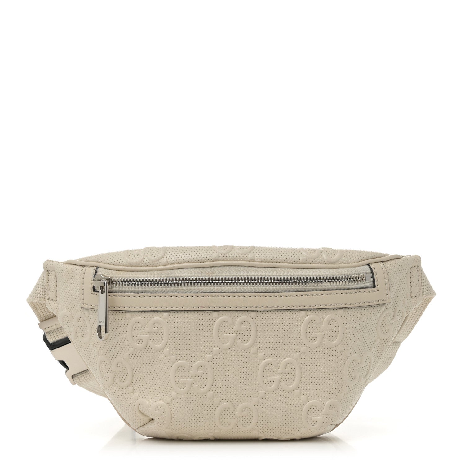Gucci Calfskin GG Tennis Embossed Belt Bag Mystic White 1 of 11