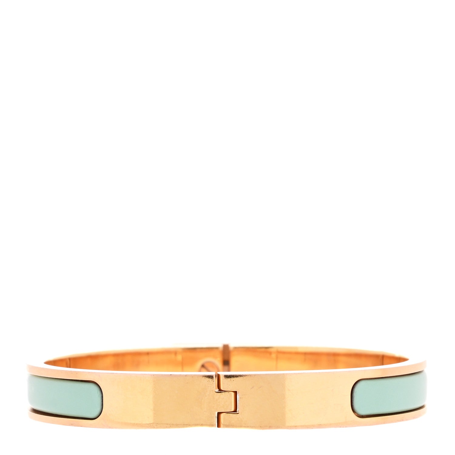 Hermes Enamel Mini Clic Kelly Bracelet PM Aqua 3 of 4