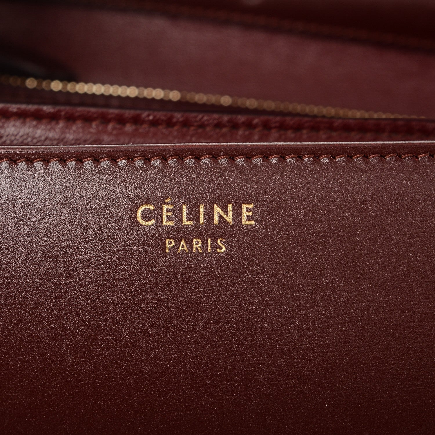 Celine Box Calfskin Medium Classic Box Flap Bag Burgundy 6 of 7