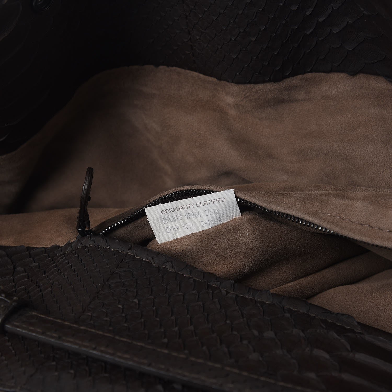 Bottega Veneta BOTTEGA VENETA Python Convertible Tote Bag Ebano 9 of 11