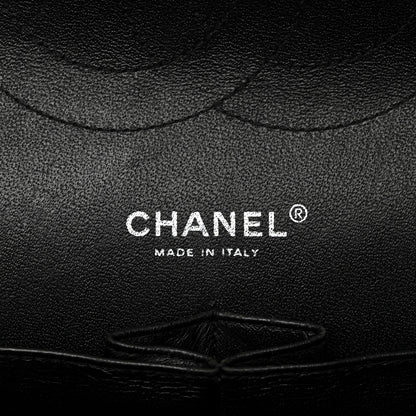 Chanel Patent Chevron Quilted Jumbo Double Flap Black 6 of 11