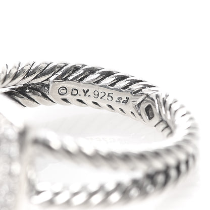 David Yurman Sterling Silver Diamond Black Onyx 7mm Petite Albion Ring 52 6 5 of 5