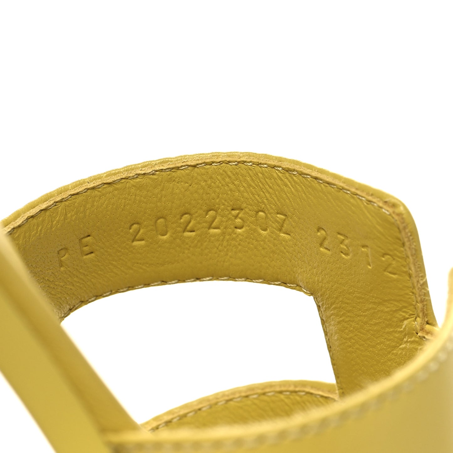 Box Calfskin Oran Sandals 36.5 Jaune Citron