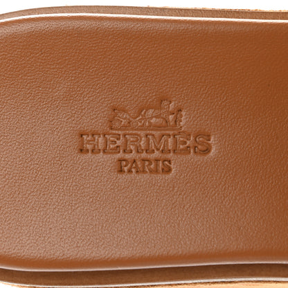 Hermes Calfskin Suede Eze 30 Sandals 39 Naturel 7 of 8