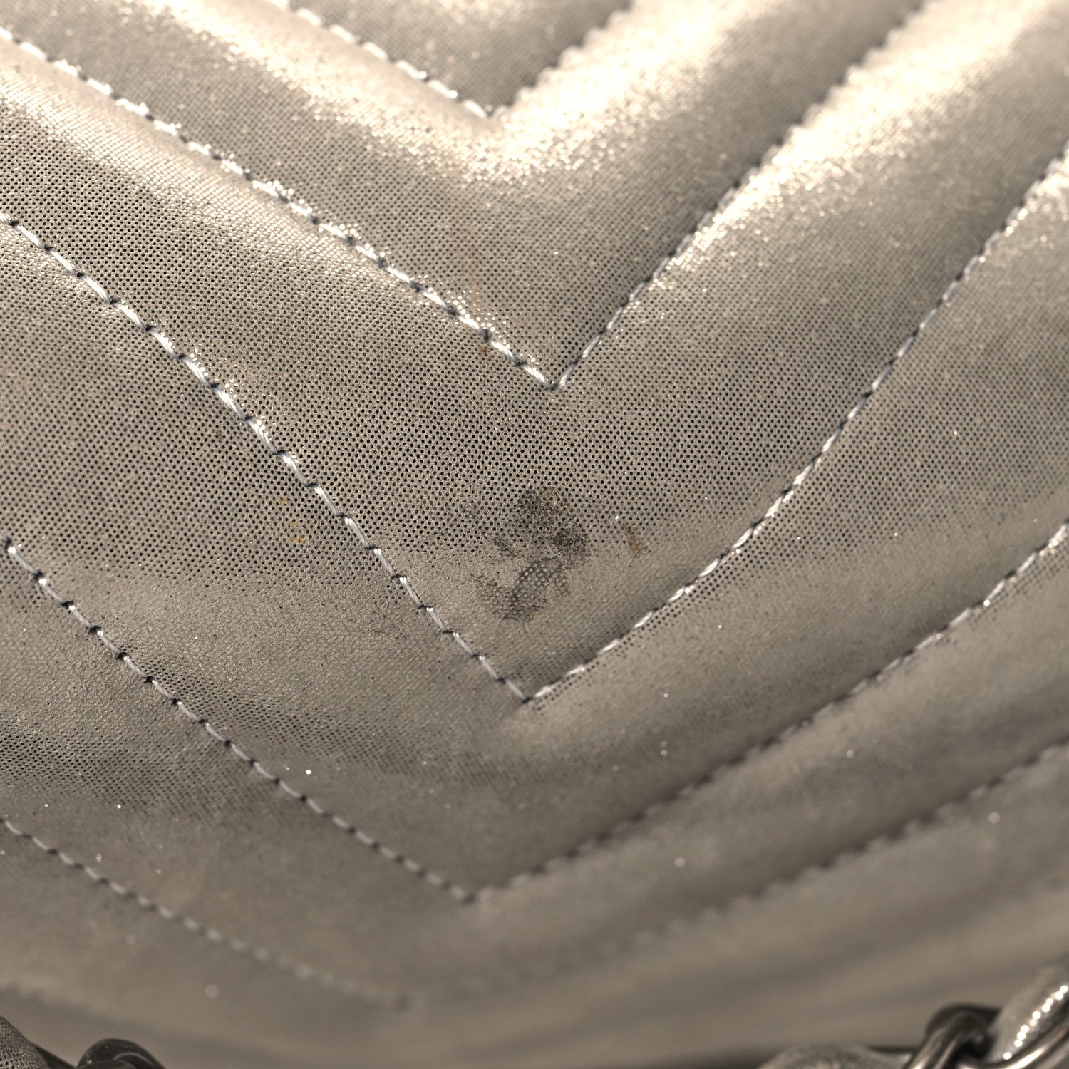 Chanel Iridescent Calfskin Chevron Quilted Small Urban Spirit Backpack Silver 11 of 11