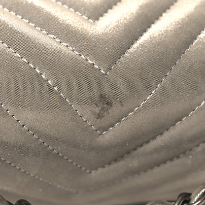 Chanel Iridescent Calfskin Chevron Quilted Small Urban Spirit Backpack Silver 11 of 11