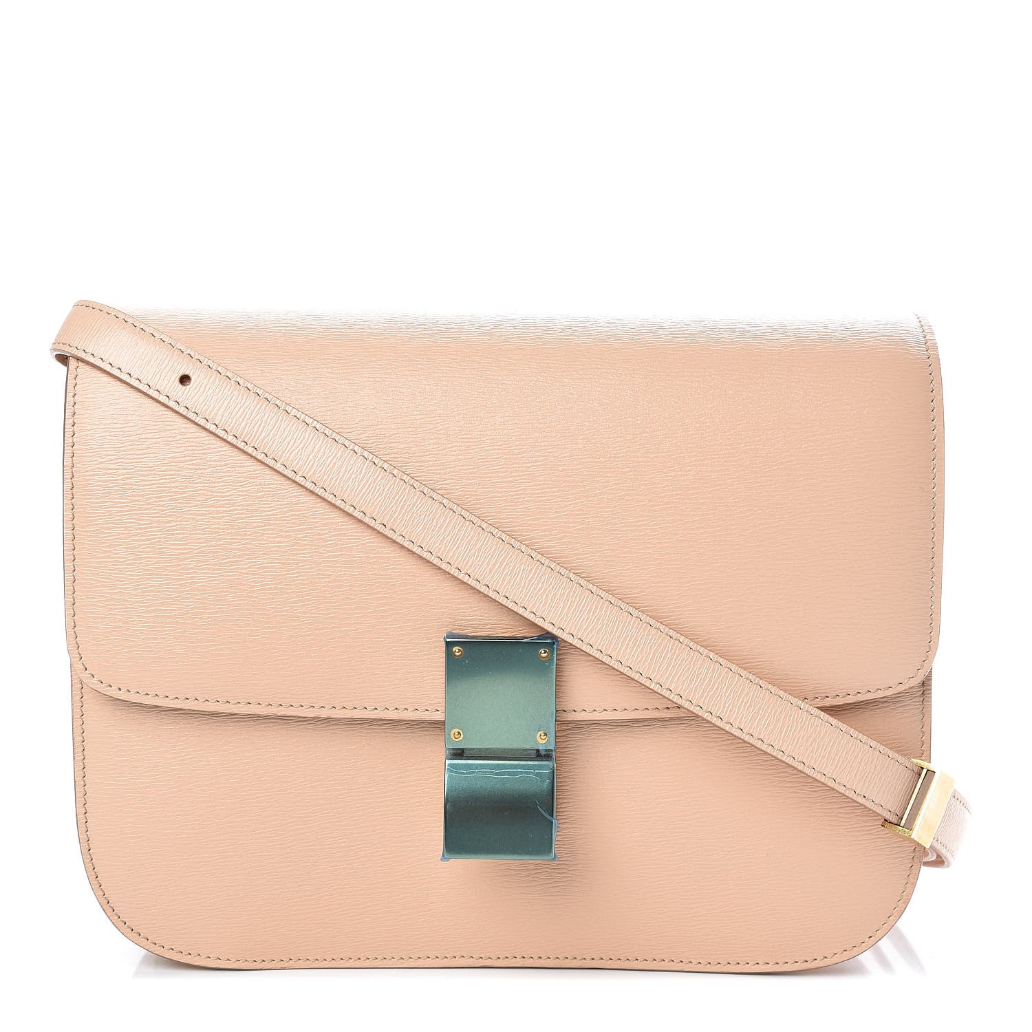 Celine Liege Calfskin Medium Classic Box Flap Bag Nude 1 of 9
